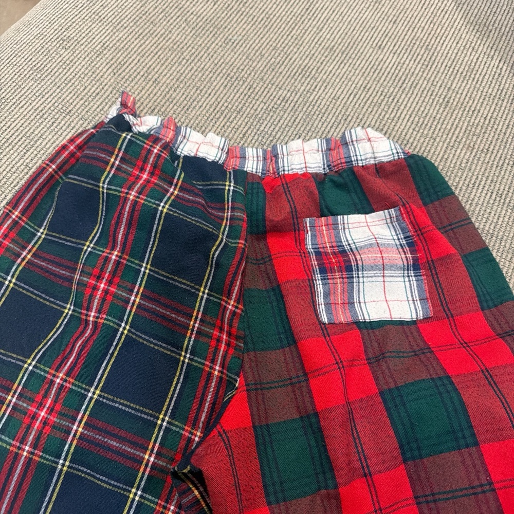 Sugar & Jade Plaid Kids Casual Jogger Bottoms Colorblock Fire Resistant